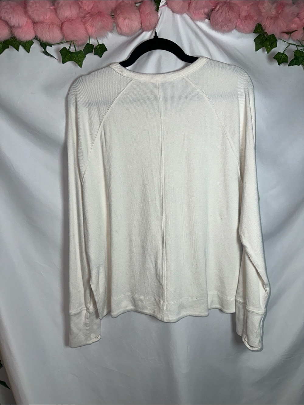 Athleta Cream Long-Sleeve Crew Sweatshirt - Picture 6 of 6